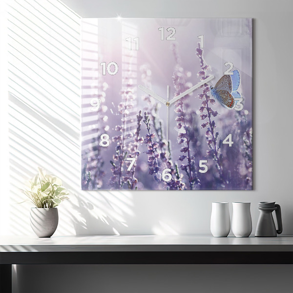 Horloge carrée en verre Abstraction