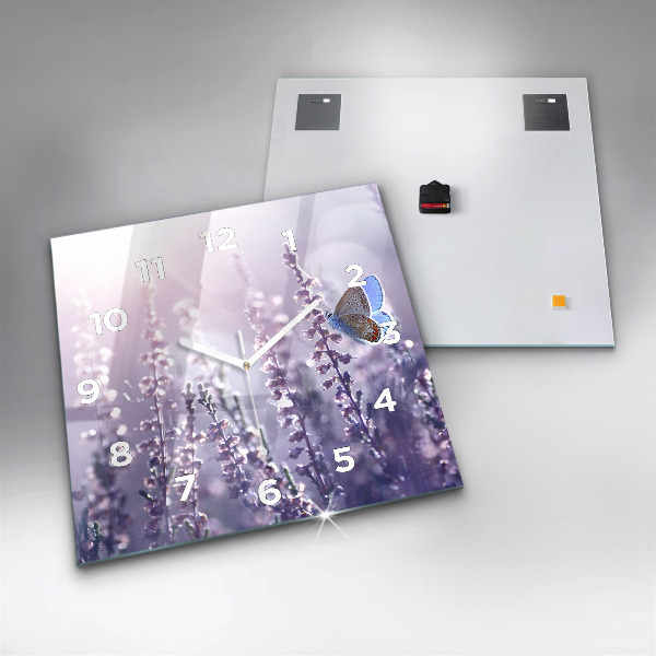 Horloge carrée en verre Abstraction