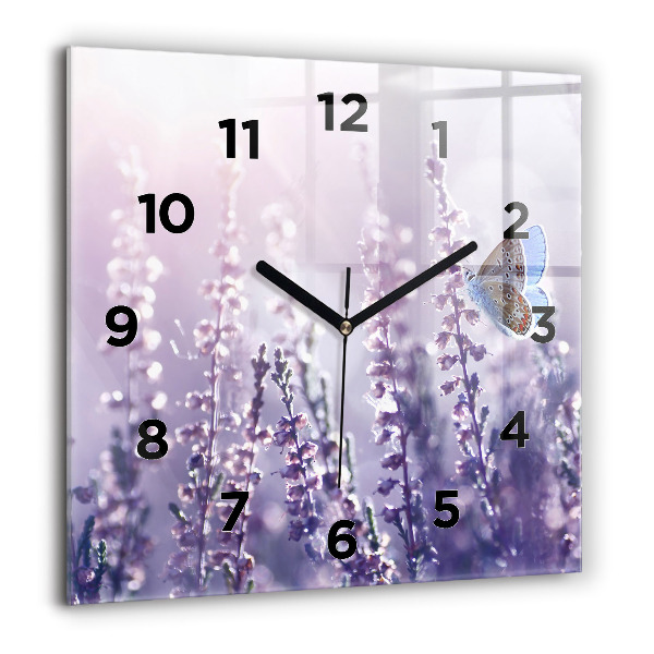 Horloge carrée en verre Abstraction