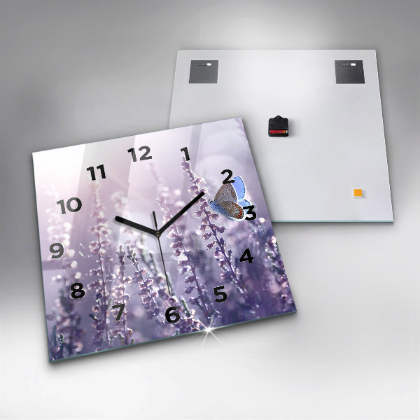 Horloge carrée en verre Abstraction