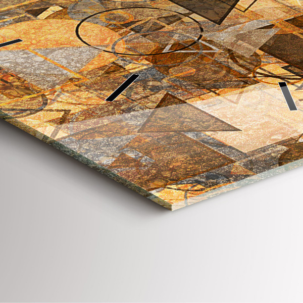 Horloge carrée en verre Formes géométriques