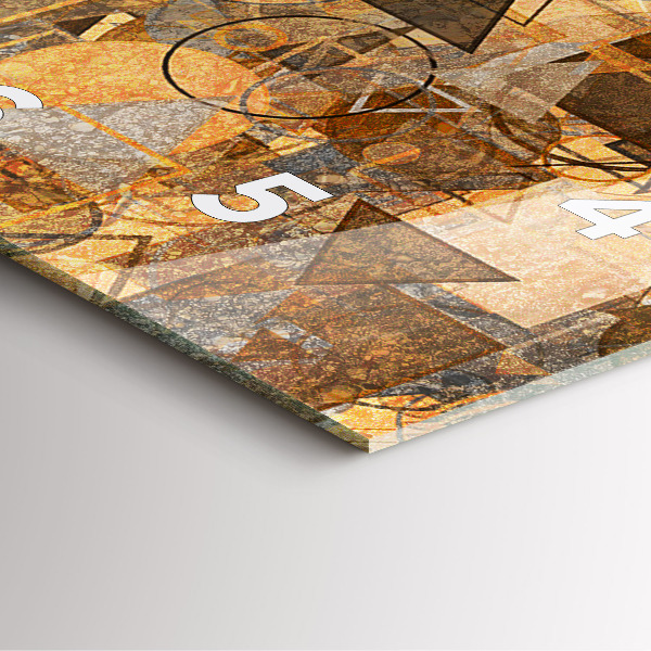 Horloge carrée en verre Formes géométriques