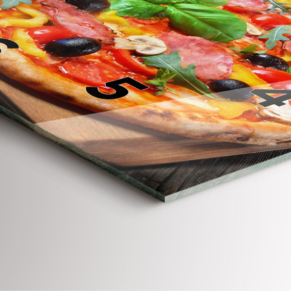 Pendule carrée en verre 'Le cœur culinaire de l''Italie'