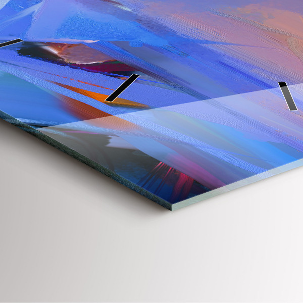 Pendule carrée en verre Paysage marin