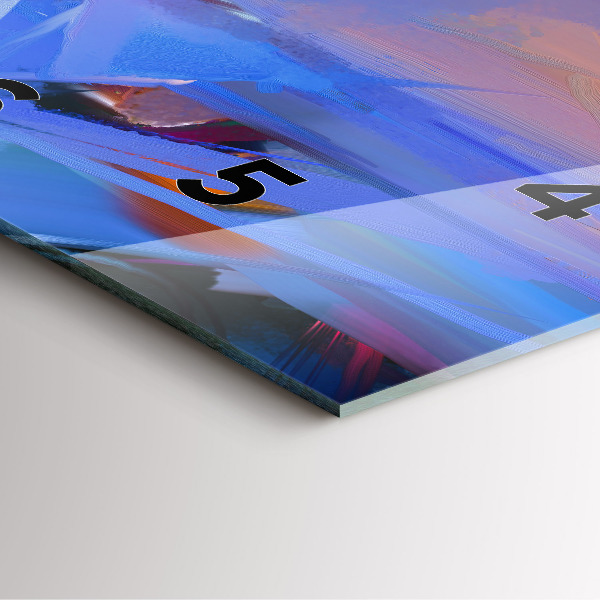 Pendule carrée en verre Paysage marin