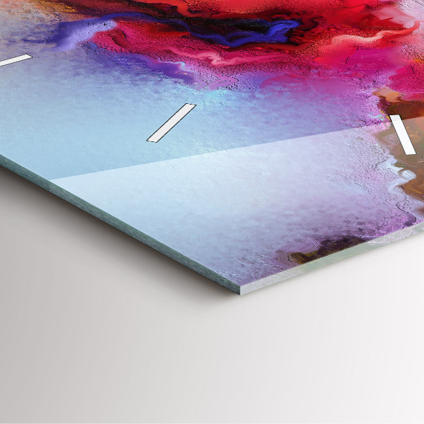 Pendule carrée en verre Peinture renversée