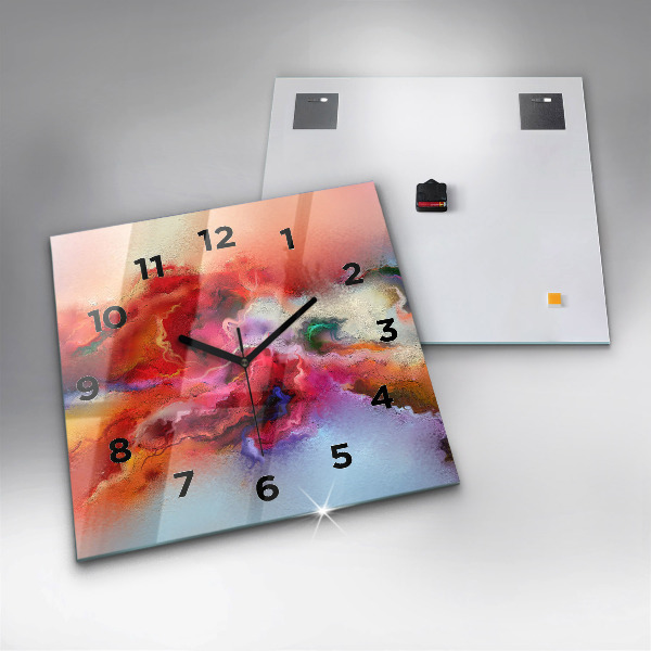 Pendule carrée en verre Peinture renversée