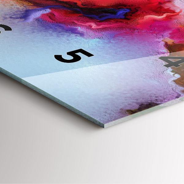 Pendule carrée en verre Peinture renversée