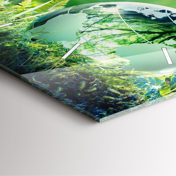 Pendule carrée en verre Globe