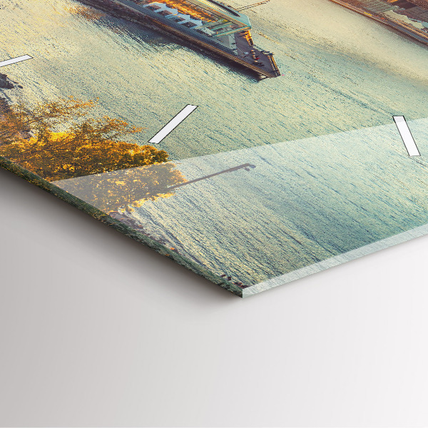 Pendule carrée en verre New York Manhattan