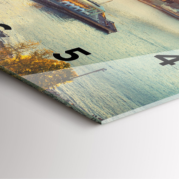 Pendule carrée en verre New York Manhattan