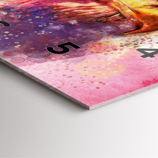 Pendule carrée en verre Aigle aquarelle