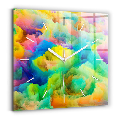 Pendule carrée en verre Texture fractale