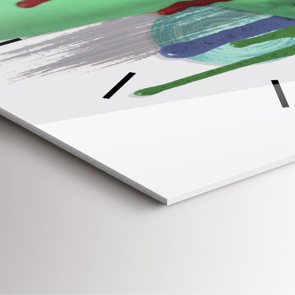 Pendule carrée en verre Collage surréaliste