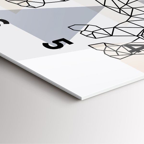 Pendule carrée en verre Motif géométrique