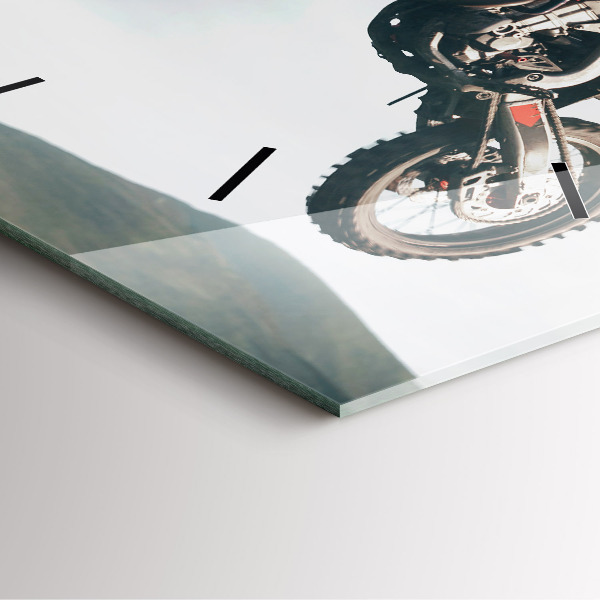 Pendule carrée en verre Adrénaline de style moteur