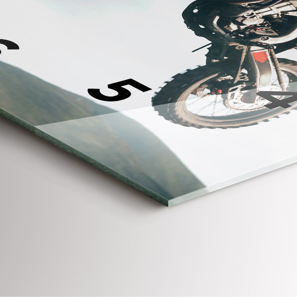 Pendule carrée en verre Adrénaline de style moteur