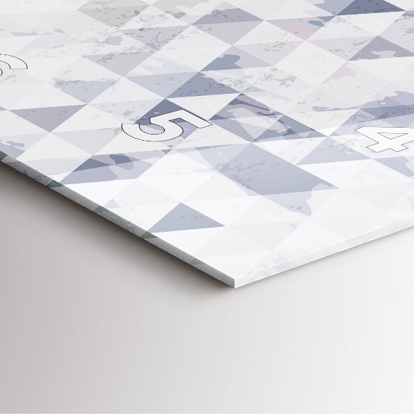 Pendule carrée en verre Motif géométrique