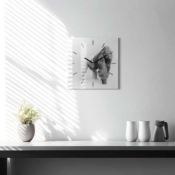 Pendule carrée en verre 'Collection d''art animalier'