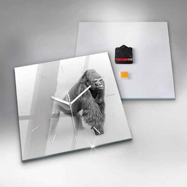 Pendule carrée en verre 'Collection d''art animalier'