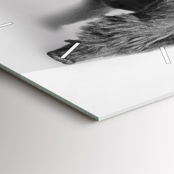 Pendule carrée en verre 'Collection d''art animalier'