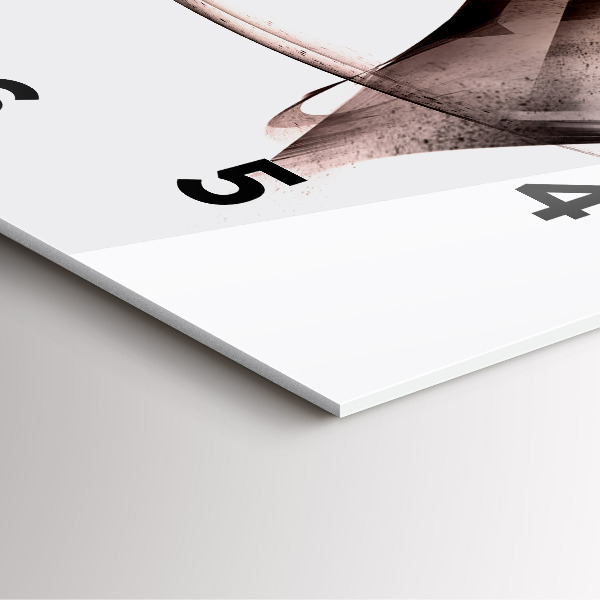 Pendule carrée en verre Profil de cheval peint