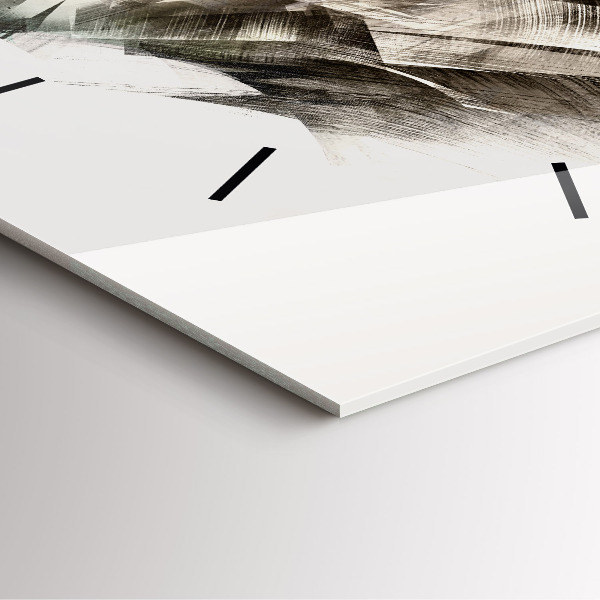 Pendule carrée en verre 'portrait peint d''un tigre'