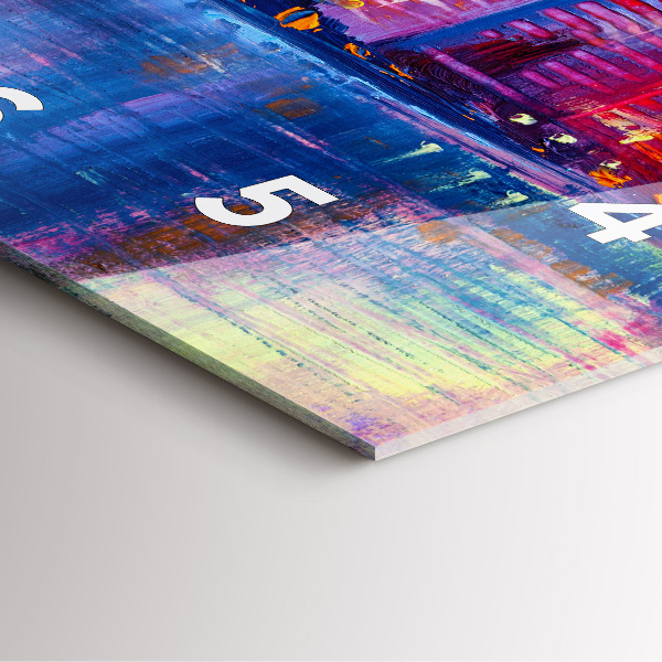 Pendule carrée en verre Abstraction de gratte-ciel