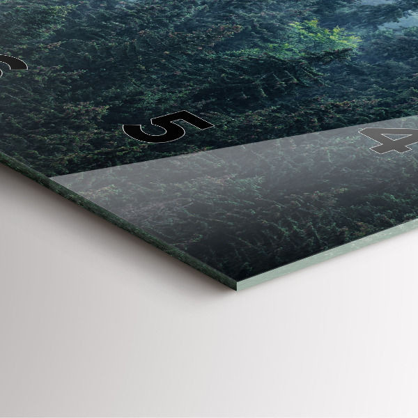 Pendule carrée en verre Paysage de montagne brumeux