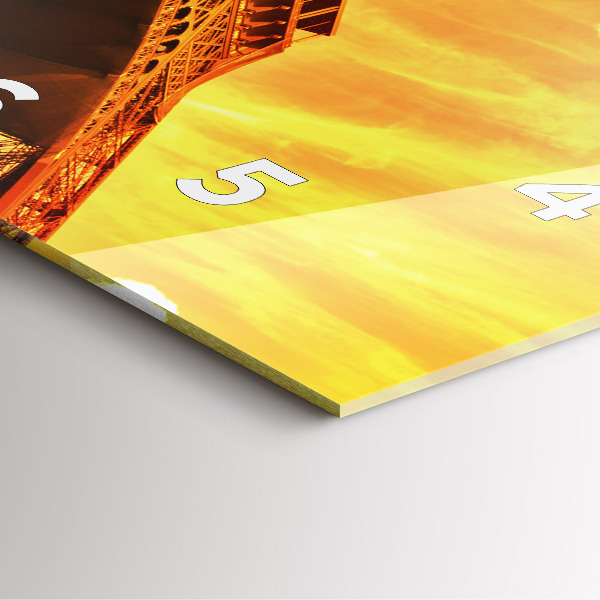 Horloge murale carrée La Tour Eiffel à Paris