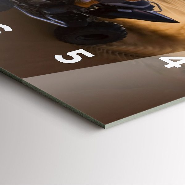 Horloge murale carrée Quad dans le désert