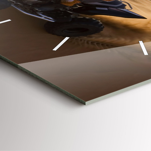 Horloge murale carrée Quad dans le désert