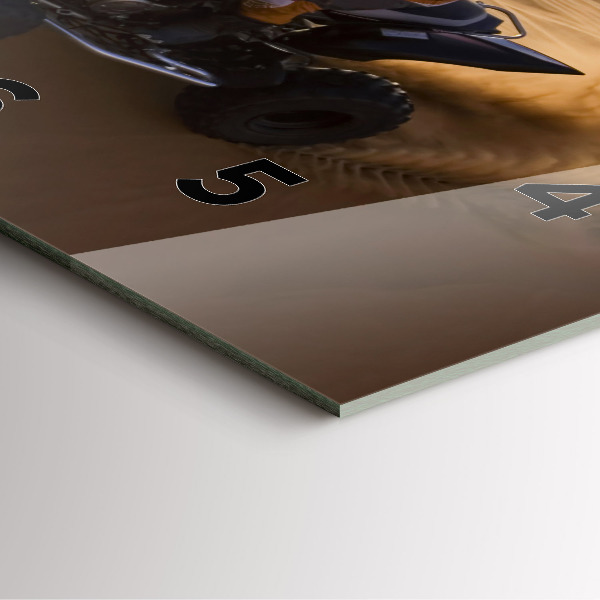 Horloge murale carrée Quad dans le désert