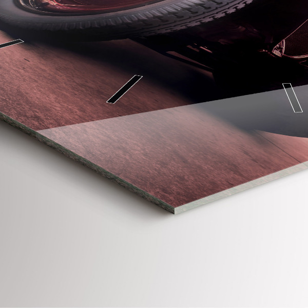 Horloge murale carrée Voiture ancienne