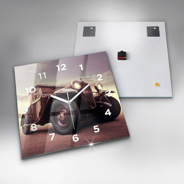 Horloge murale carrée Voiture ancienne