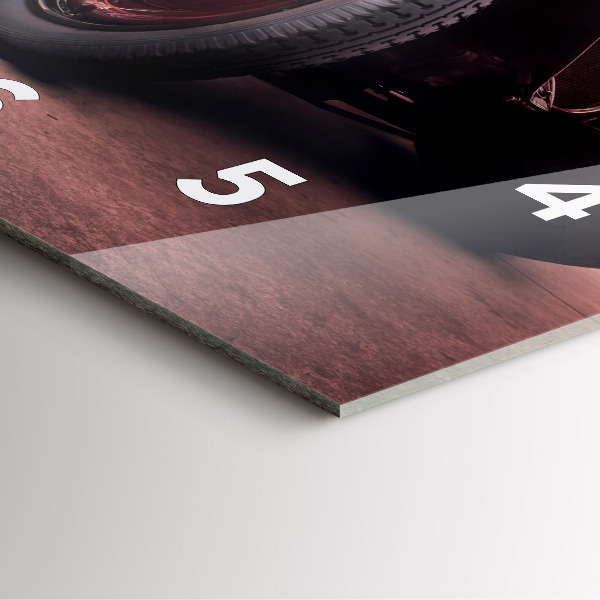 Horloge murale carrée Voiture ancienne