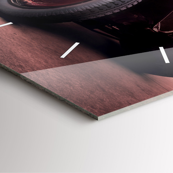 Horloge murale carrée Voiture ancienne