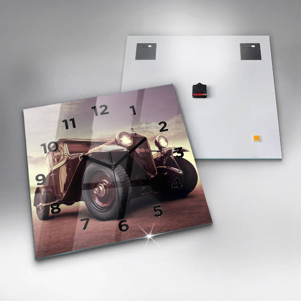 Horloge murale carrée Voiture ancienne