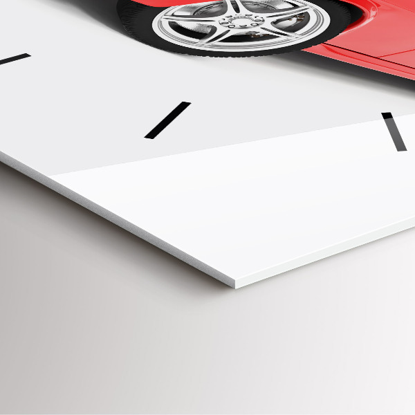 Horloge murale carrée Voiture de sport