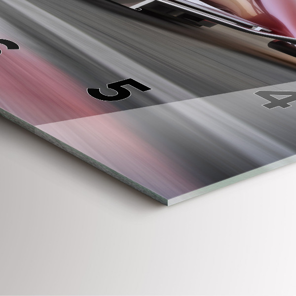 Horloge murale carrée Voiture de course sportive