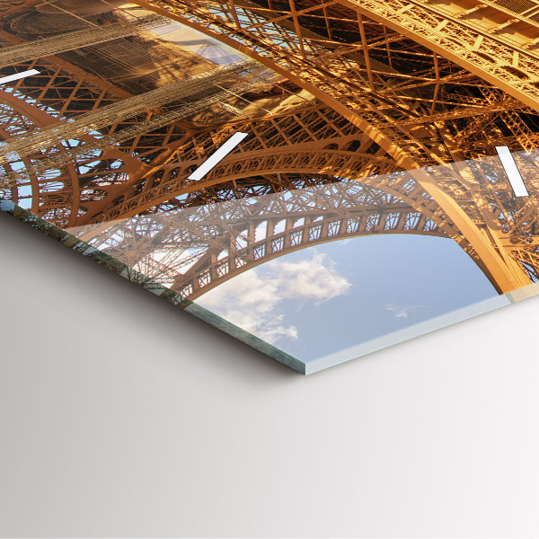 Horloge murale carrée La Tour Eiffel contre les nuages