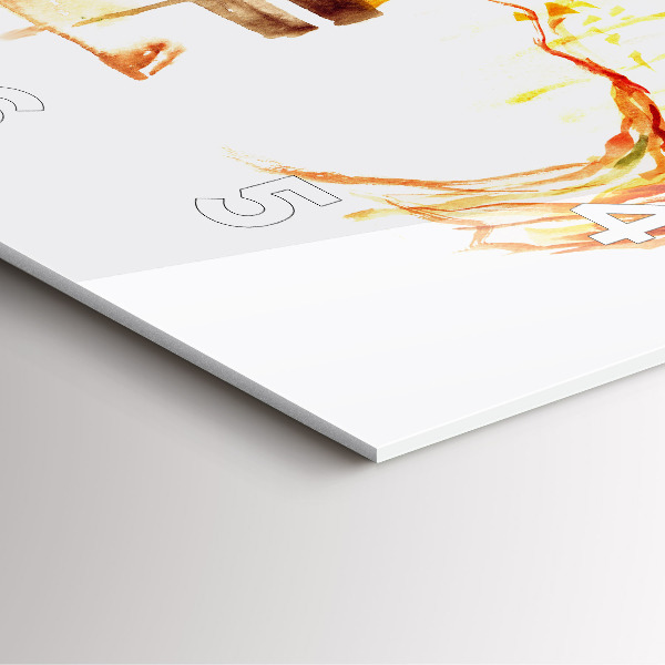 Horloge murale carrée 'Paysage d''automne'