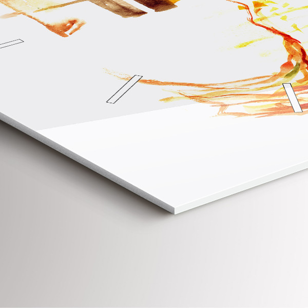 Horloge murale carrée 'Paysage d''automne'