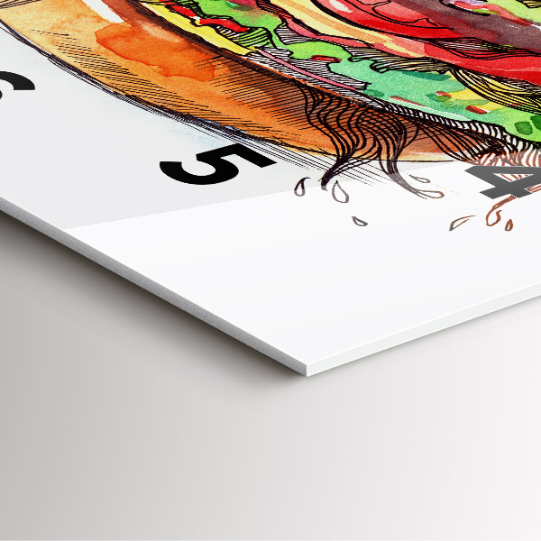 Horloge murale carrée Cheeseburger XXL