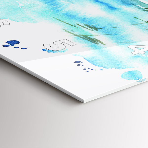 Horloge murale carrée 'Photo d''une île déserte'