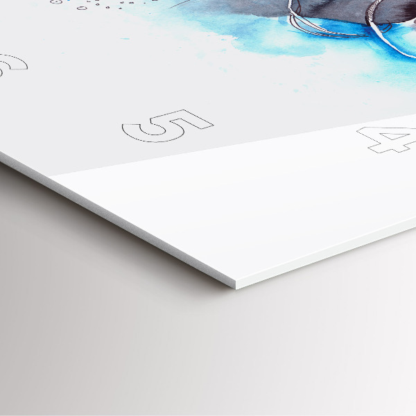 Horloge murale carrée La vie des poissons sous-marins