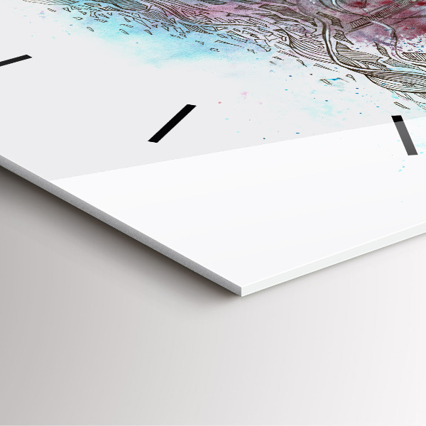 Horloge murale carrée Abstraction des astronautes