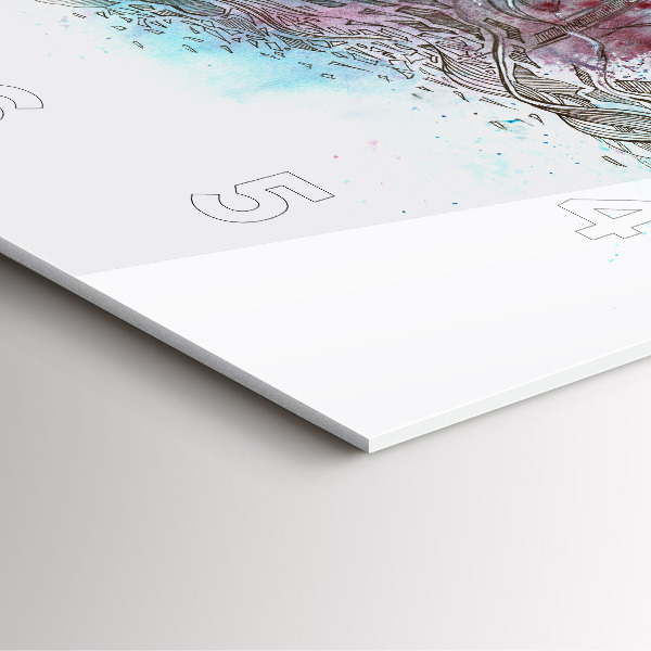 Horloge murale carrée Abstraction des astronautes