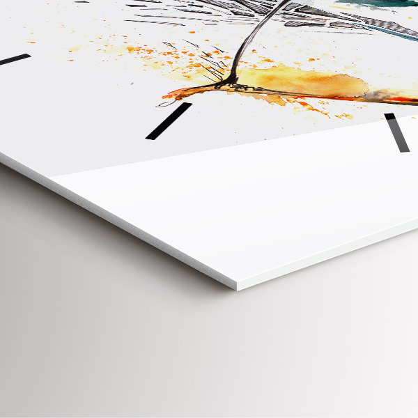 Horloge murale carrée Un guerrier en chasse