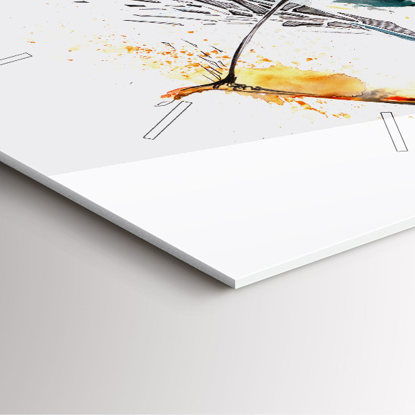 Horloge murale carrée Un guerrier en chasse